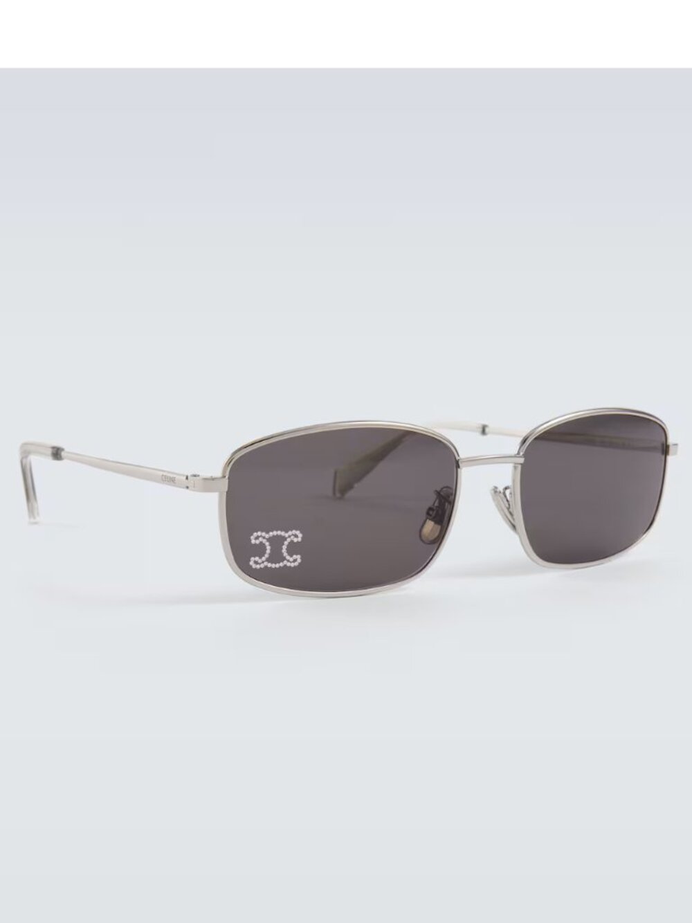 NEW CELINE SUNGLASSES, WOMEN SILVER SQUARE EYEWEAR CELINE CL40285U 16A